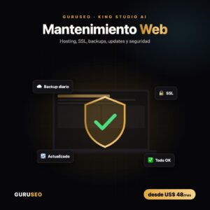 Website & Store Care / Mantenimiento Web – Guruseo