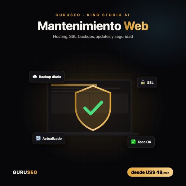 Website & Store Care / Mantenimiento Web – Guruseo